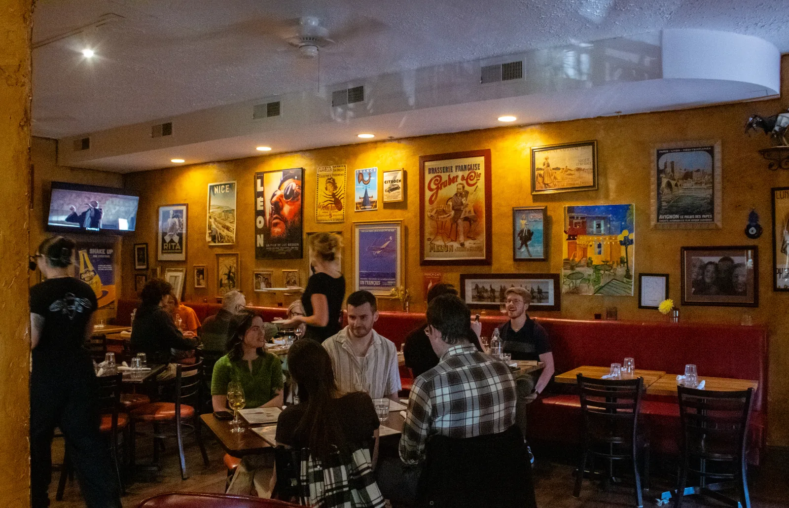 Wide shot of restaurant